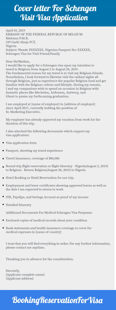 cover letter for schengen visa for honeymoon