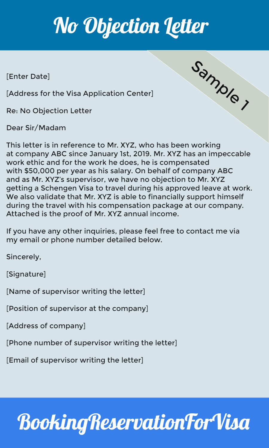 noc certificate for tourist visa