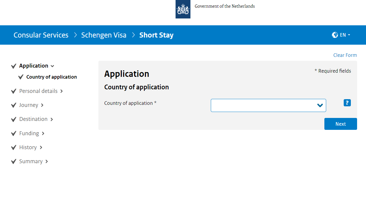 mfaservices-online-netherlands-schengen-visa-application-form