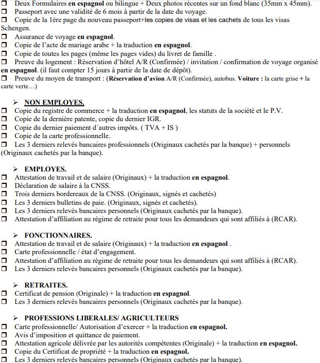 required-documents-for-applying-spanish-schengen-visa-from-morocco