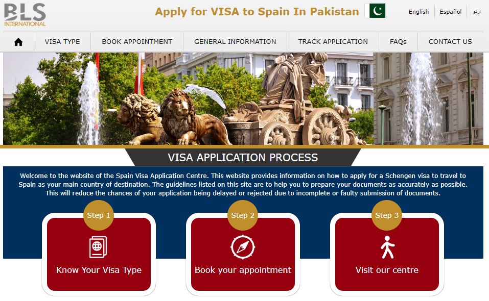 BLS-steps-for-applying-spanish-visa-from-pakistan