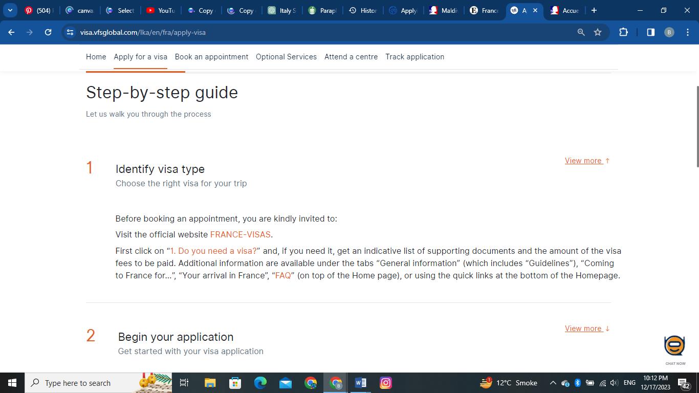 identification-process-for-applying-french-visa-from-srilanka-and-maldives-step-1