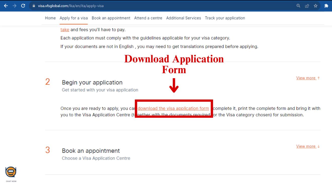 visa-application-filling-for-applying-italian-visa-from-srilanka-and-maldives-step-2