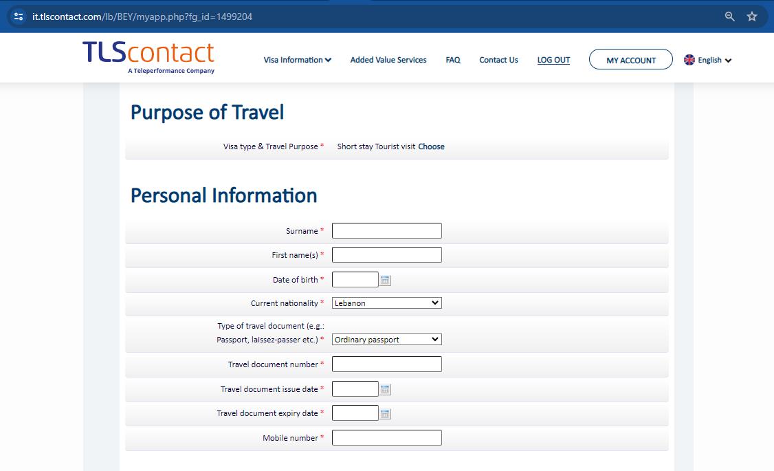 fill-in-your-personal-information-for-creating-TLScontact-account-from-lebanon