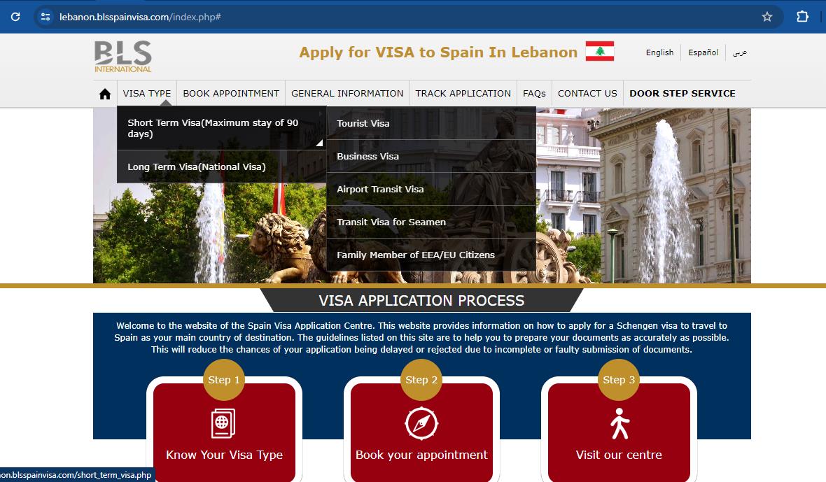 identify-spanish-visa-requirements-by-selecting-your-desire-visa-type-from-lebanon