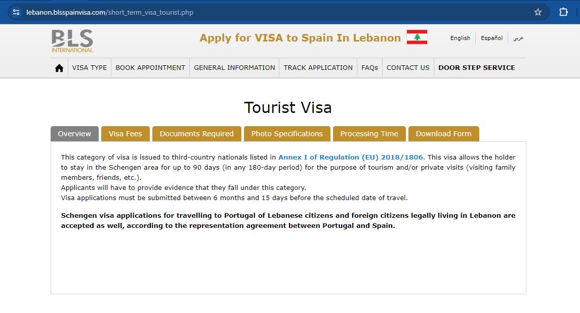 retrieve-the-requirements-of-your-selected-spanish-visa-type-from-lebanon