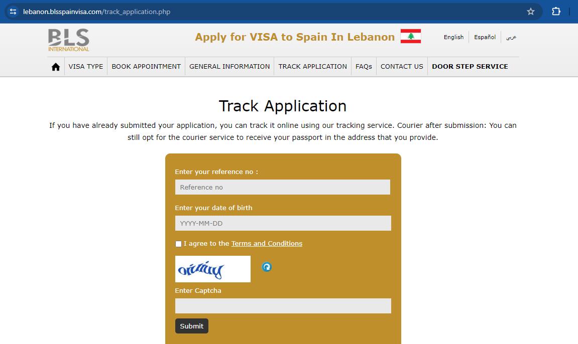 spanish-schengen-visa-application-tracking-from-lebanon