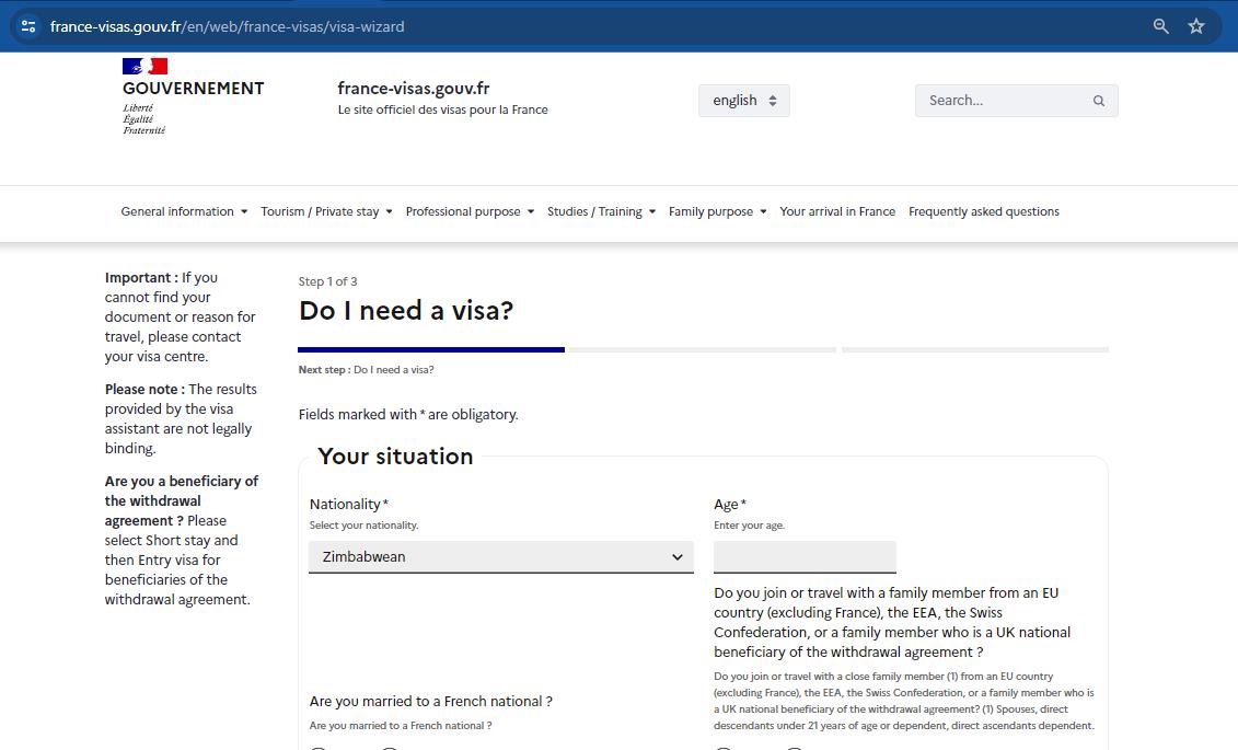select-french-visa-type-from-zimbabwe-step-1
