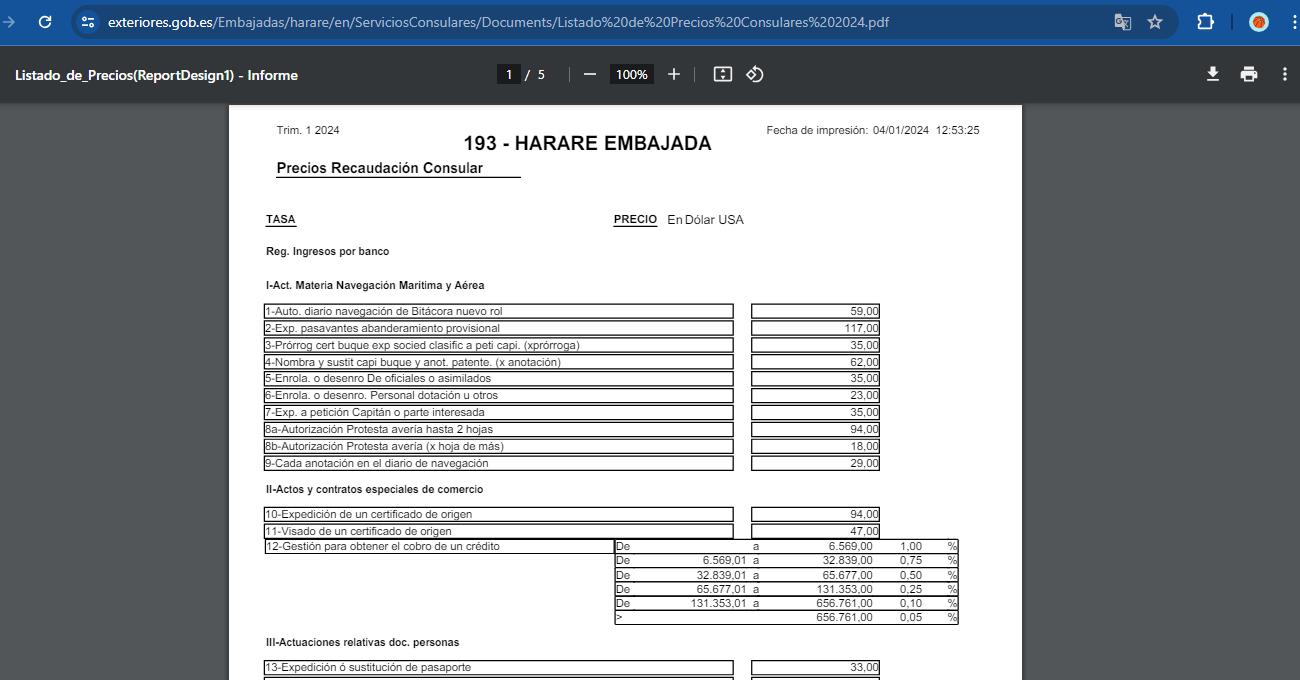spanish-schengen-visa-fees-from-zimbabwe
