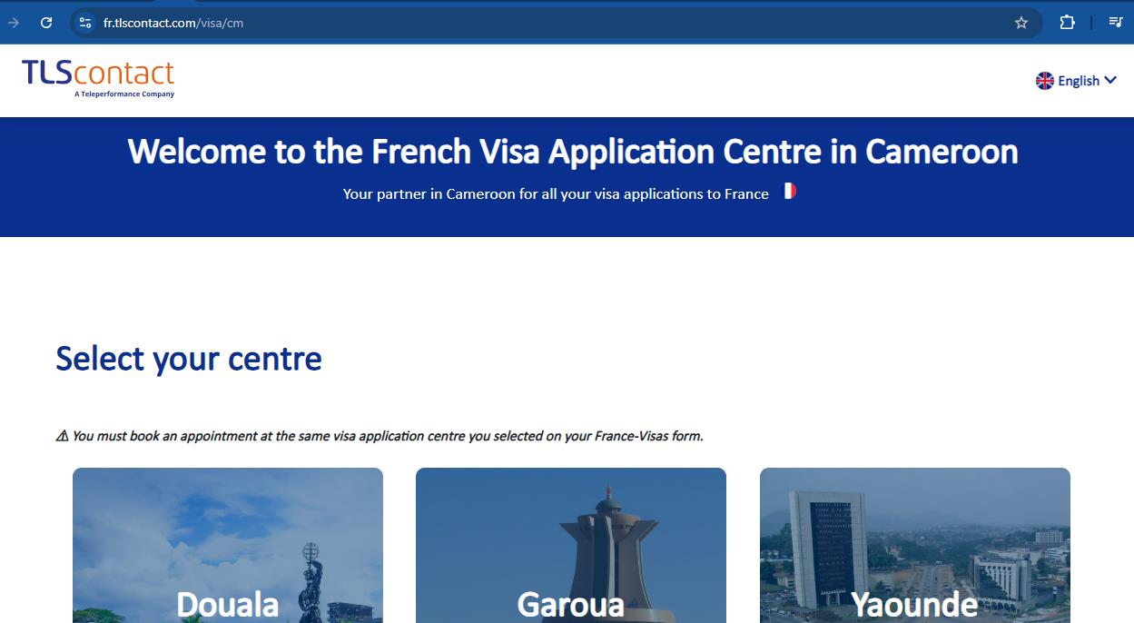 select-visa-application-center-for-french-schengen-visa-application-submission-from-cameroon
