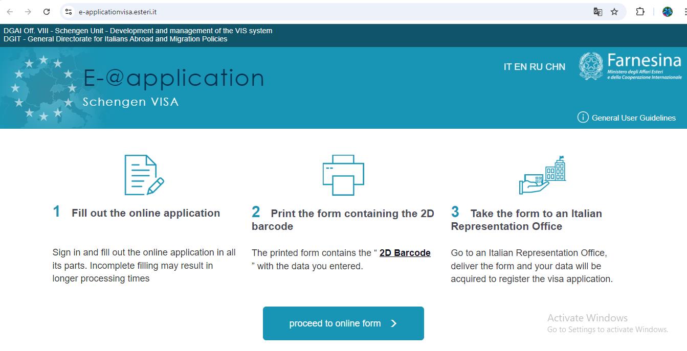 online-visa-application-filling-for-italy-from-tanzania