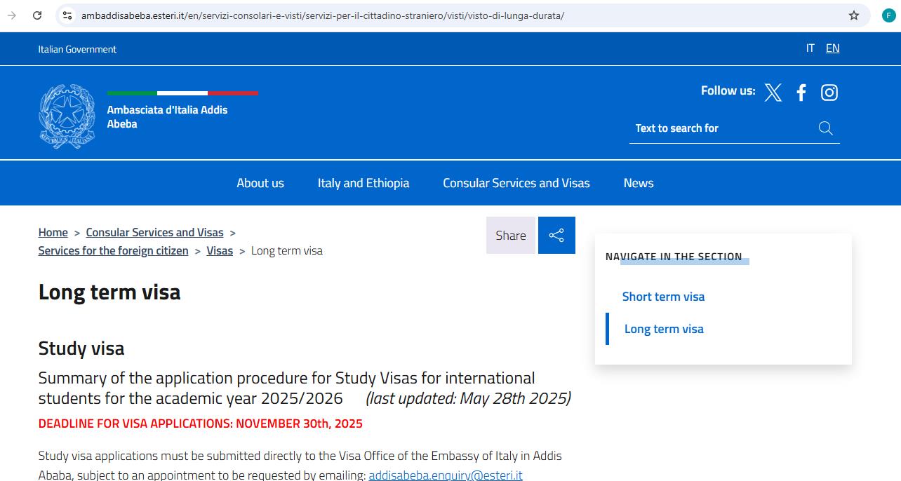 apply-long-term-schengen-visa-for-italy-from-djibouti