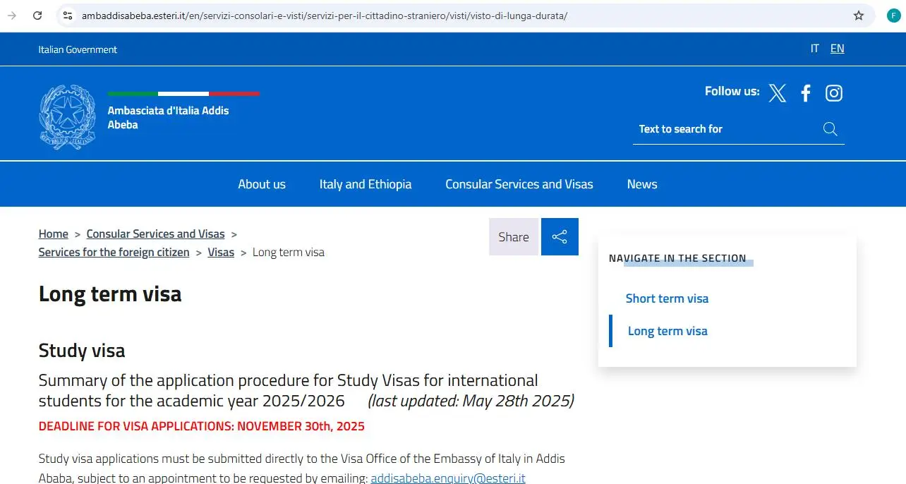 apply-long-term-schengen-visa-for-italy-from-djibouti