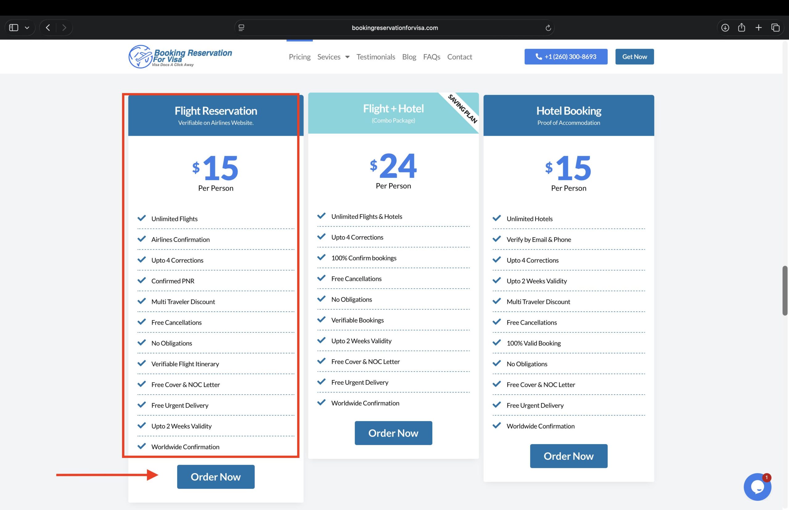 select-plan-for-purchasing-dummy-ticket-for-visa