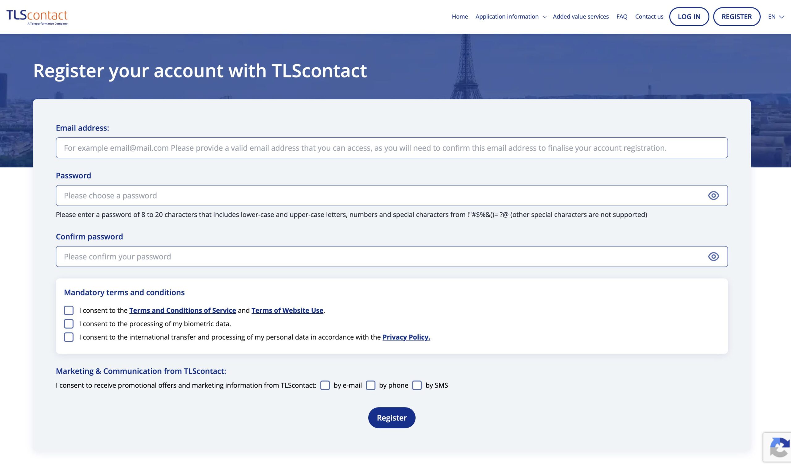 TLScontact-account-registration-for-applying-french-visa-from-iraq