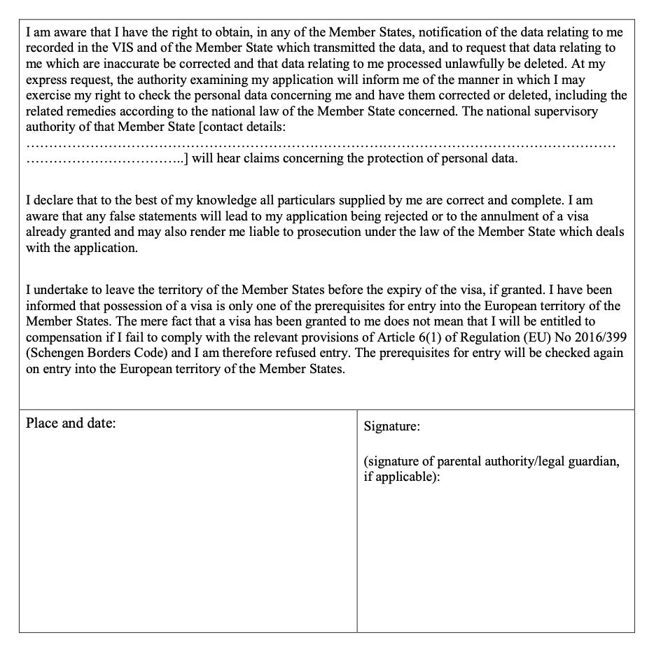 schengen-visa-application-form-declarations-filling